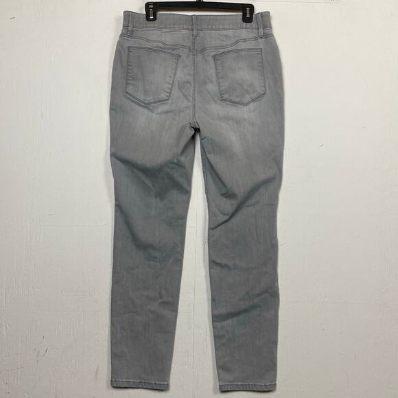 Chico’s Gray Cotton Stretch Slim Leg Jeans Size 10 - Picture 3 of 11